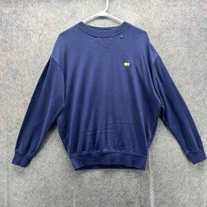 Masters Augusta National Sweatshirt Mens Medium Blue Golf Pullover Crewneck Logo